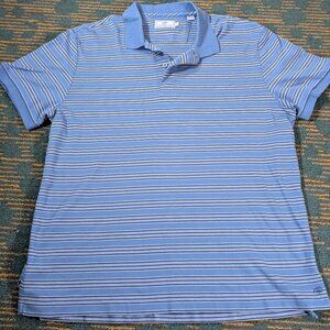 Southern Tide Short Sleeve Polo Shirt Men's Extra Large Classic Striped Blue XL